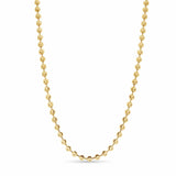Men's Moon Cut Bead Gold Chain