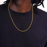 Men's High Polish Gold Bead Chain