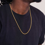 Men's High Polish Gold Bead Chain