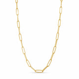 Men's Solid Paper Clip Gold Chain