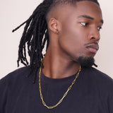 Men's Solid Paper Clip Gold Chain