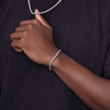 Men's Diamond Cut Rope Gold Bracelet