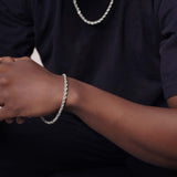 Men's Sterling Silver Rope Bracelet