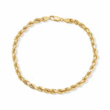 Men's Diamond Cut Rope Gold Bracelet