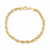 Men's Diamond Cut Rope Gold Bracelet