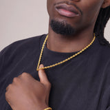 Men's Diamond Cut Rope Gold Chain