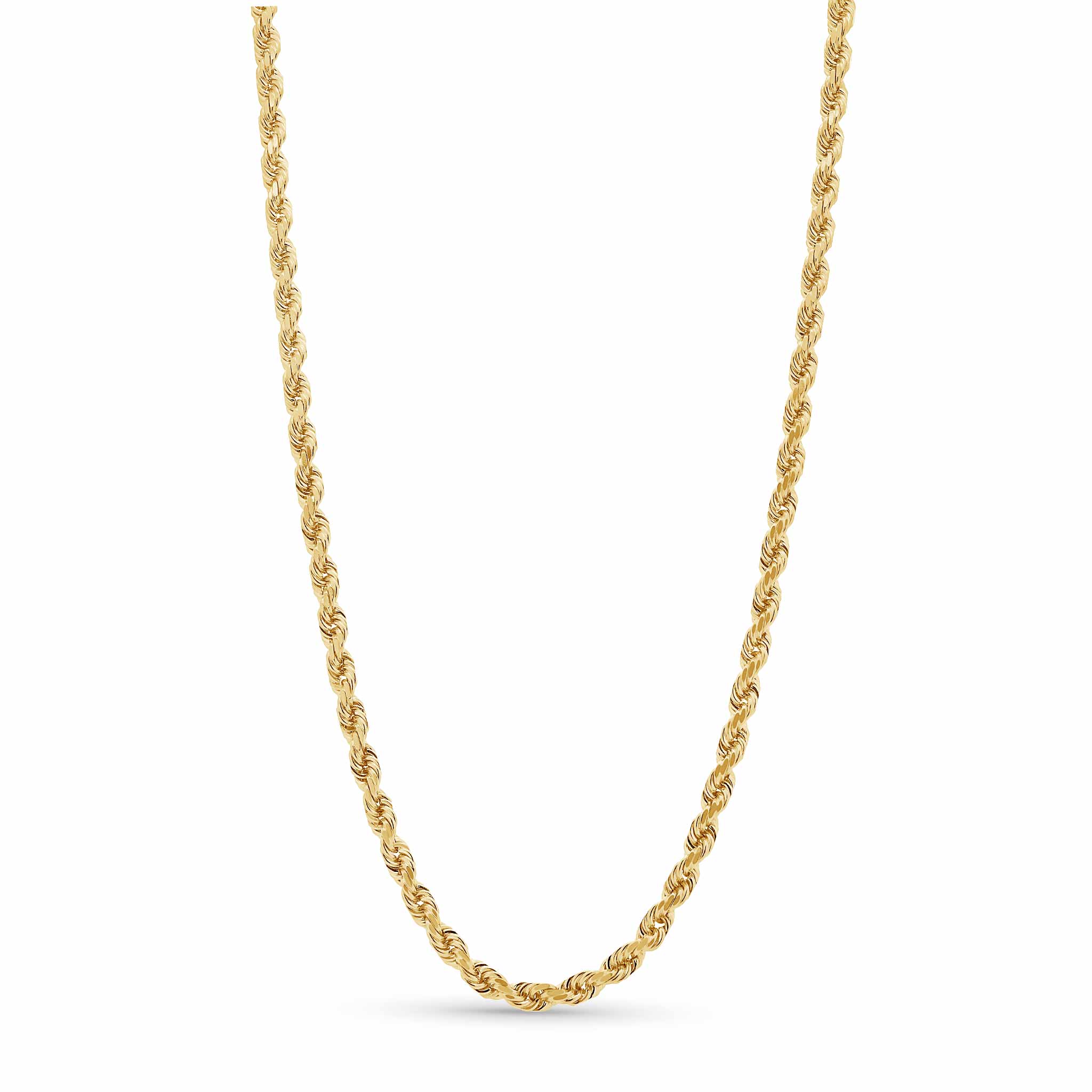 Men's Diamond Cut Rope Gold Chain