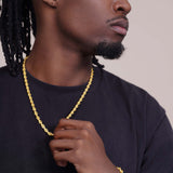 Men's Diamond Cut Rope Gold Chain