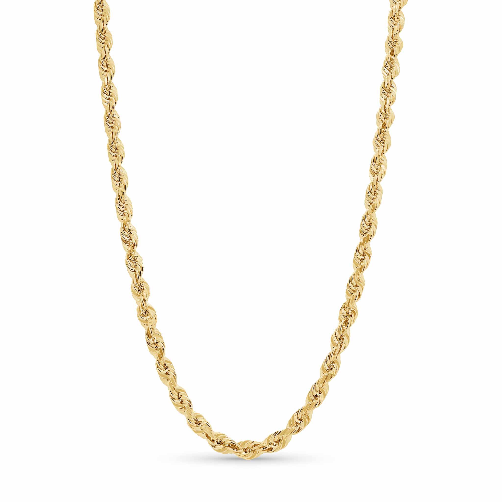 Men's Diamond Cut Rope Gold Chain