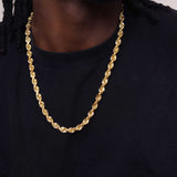 Men's Diamond Cut Rope Gold Chain