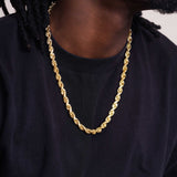 Men's Diamond Cut Rope Gold Chain