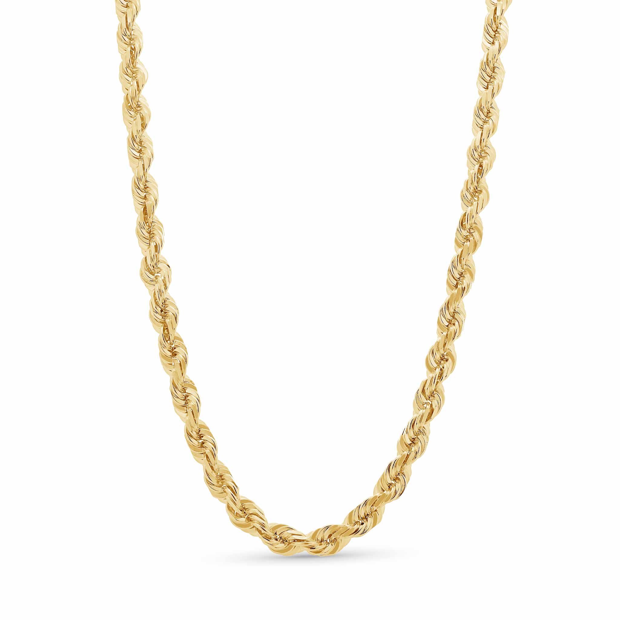 Men's Diamond Cut Rope Gold Chain