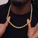 Men's Diamond Cut Rope Gold Chain
