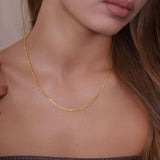 Diamond Cut Spiga Solid Gold Chain