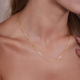 Diamond Cut Spiga Solid Gold Chain