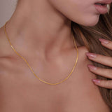 Diamond Cut Spiga Solid Gold Chain