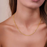 Diamond Cut Spiga Solid Gold Chain
