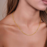 Diamond Cut Spiga Solid Gold Chain