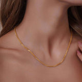 Diamond Cut Spiga Solid Gold Chain
