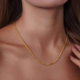 Diamond Cut Spiga Solid Gold Chain