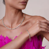 Hollow Twist Paper Clip Gold Bracelet