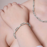 Hollow Twist Paper Clip Gold Bracelet