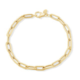 Hollow Twist Paper Clip Gold Bracelet