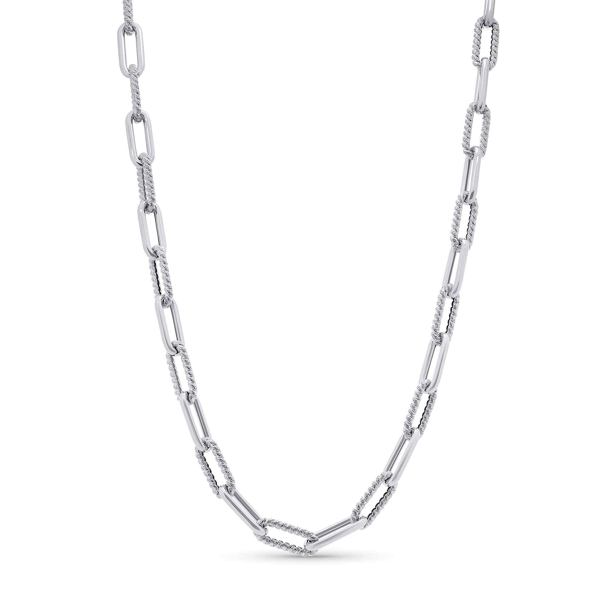 Hollow Twist Paper Clip Gold Chain