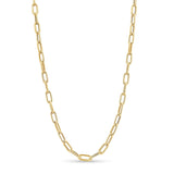 Hollow Twist Paper Clip Gold Chain