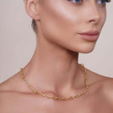 Hollow Twist Paper Clip Gold Chain