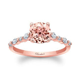 Vintage Style Morganite And Diamond Ring