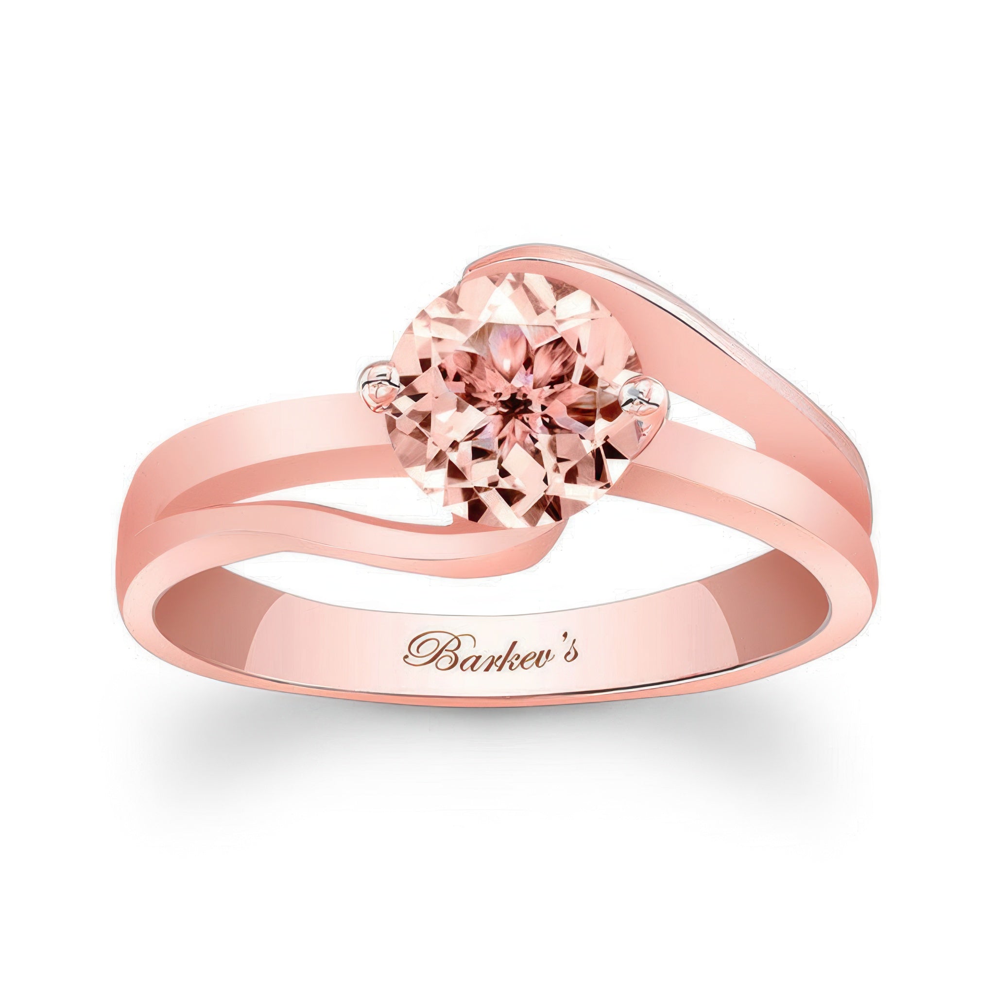 Split Shank Solitaire Morganite Ring
