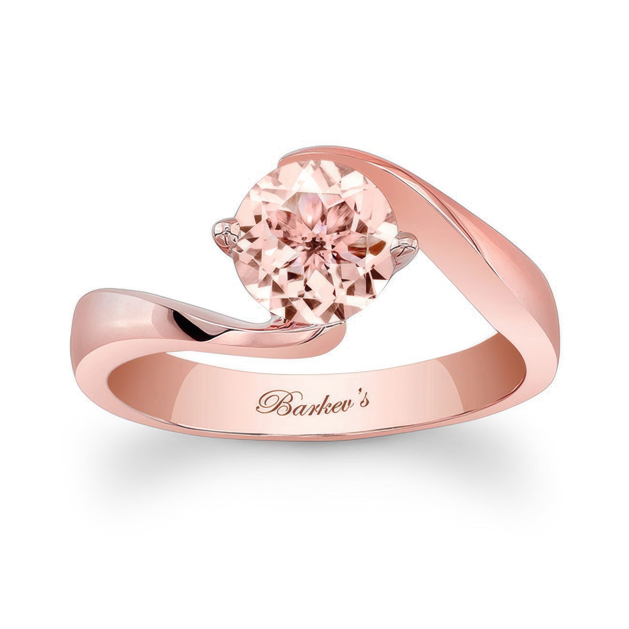 Contemporary Morganite Solitaire Ring