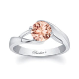 Split Band Solitaire Morganite Engagement Ring