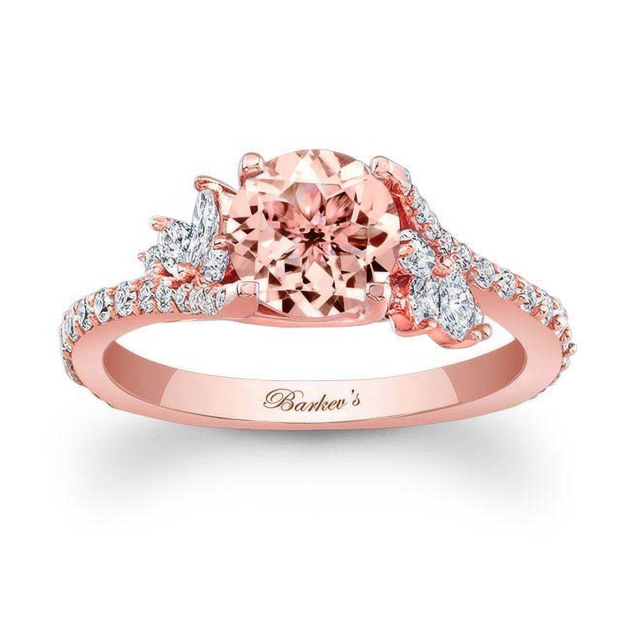 1 Carat Round Morganite Ring