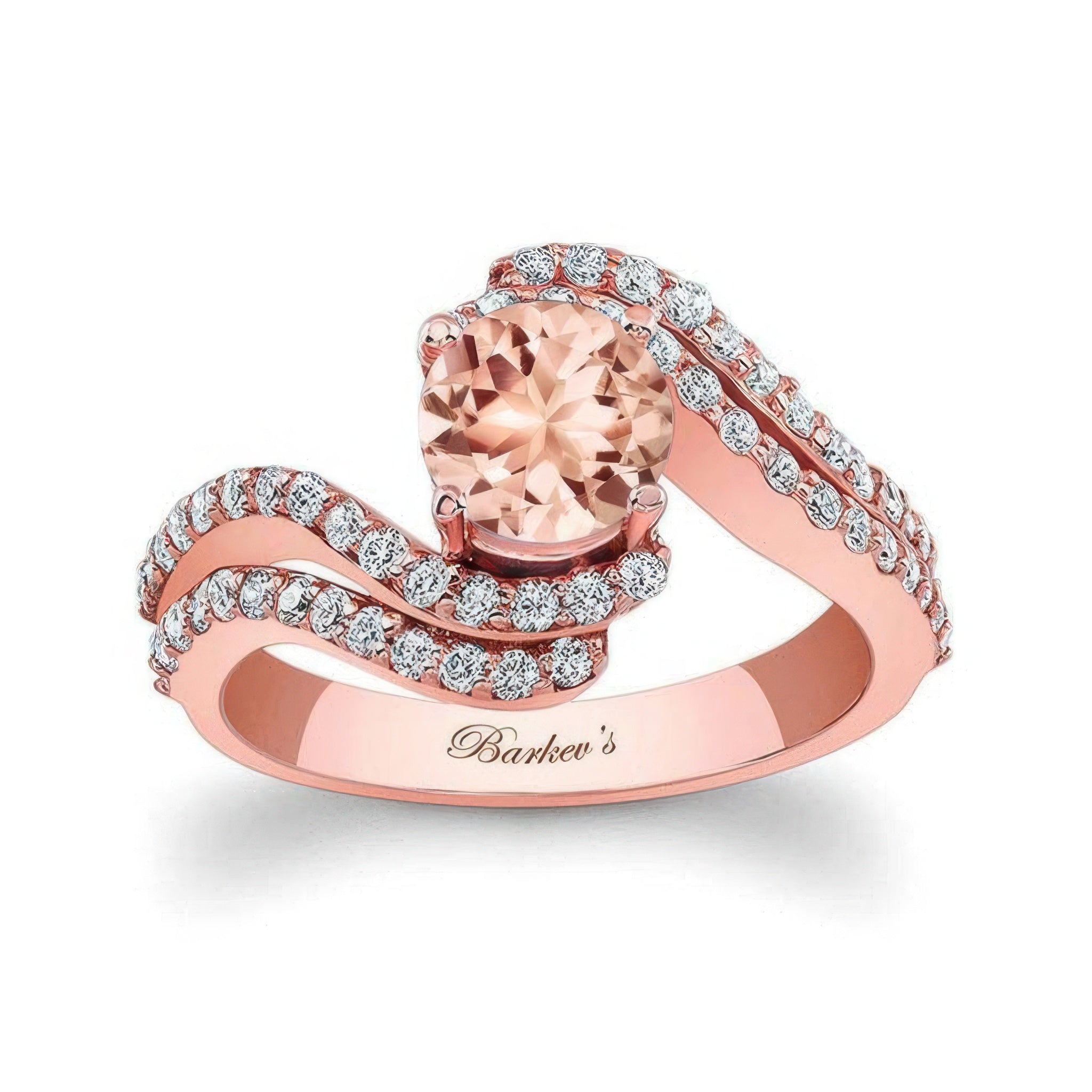 Swirl Morganite Engagement Ring