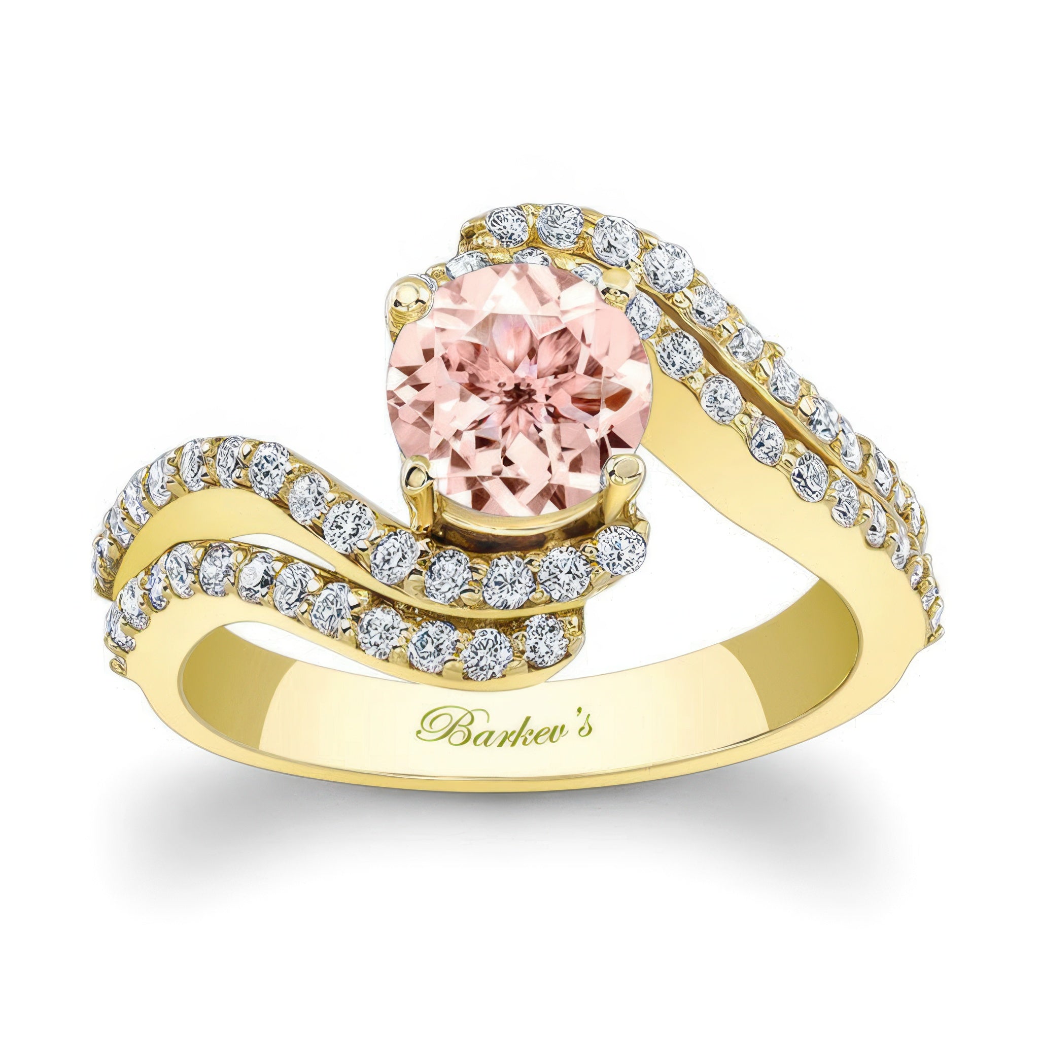 Swirl Morganite Engagement Ring