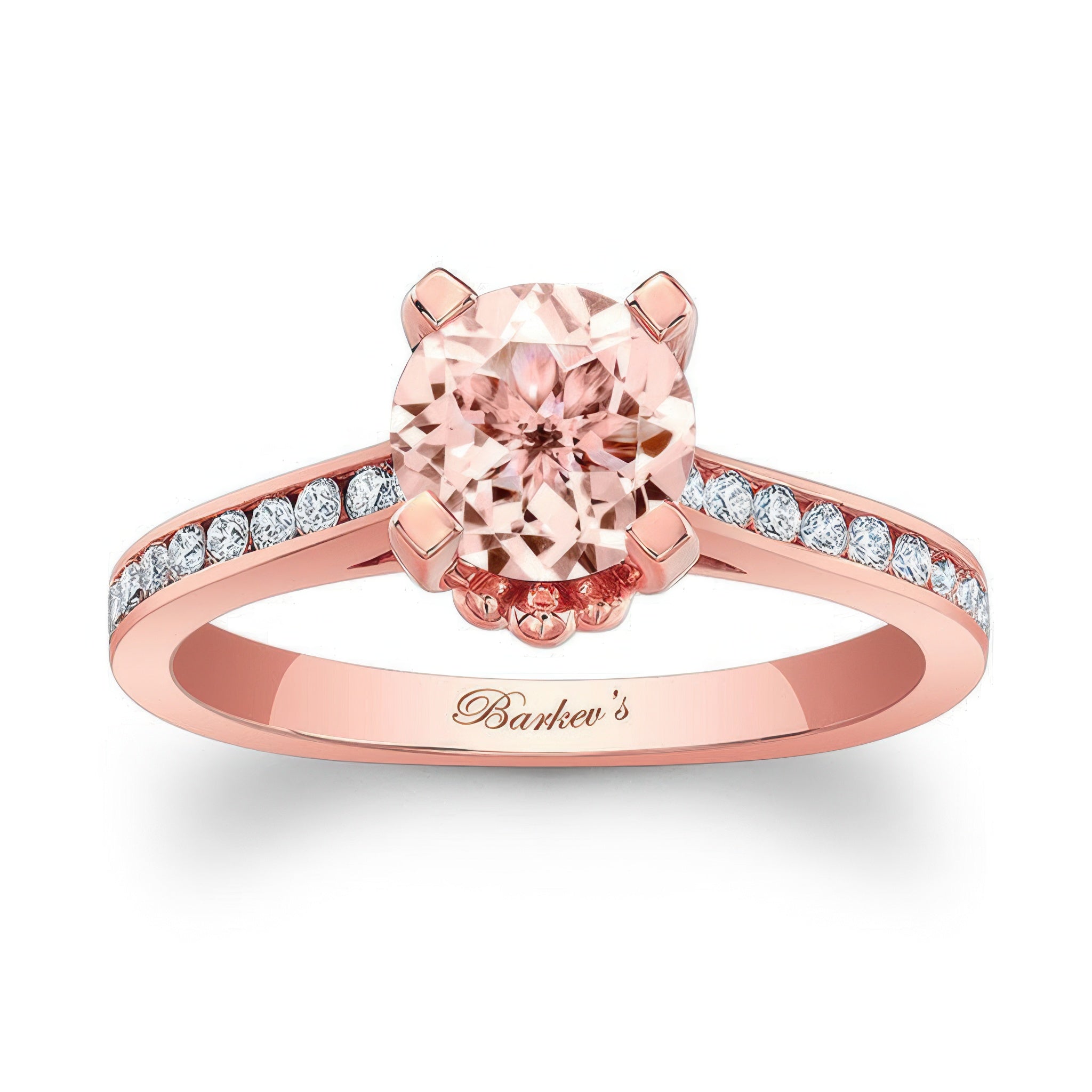 Channel Set Morganite Ring