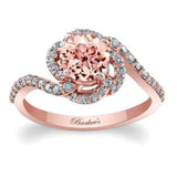 Thin Band Morganite Engagement Ring