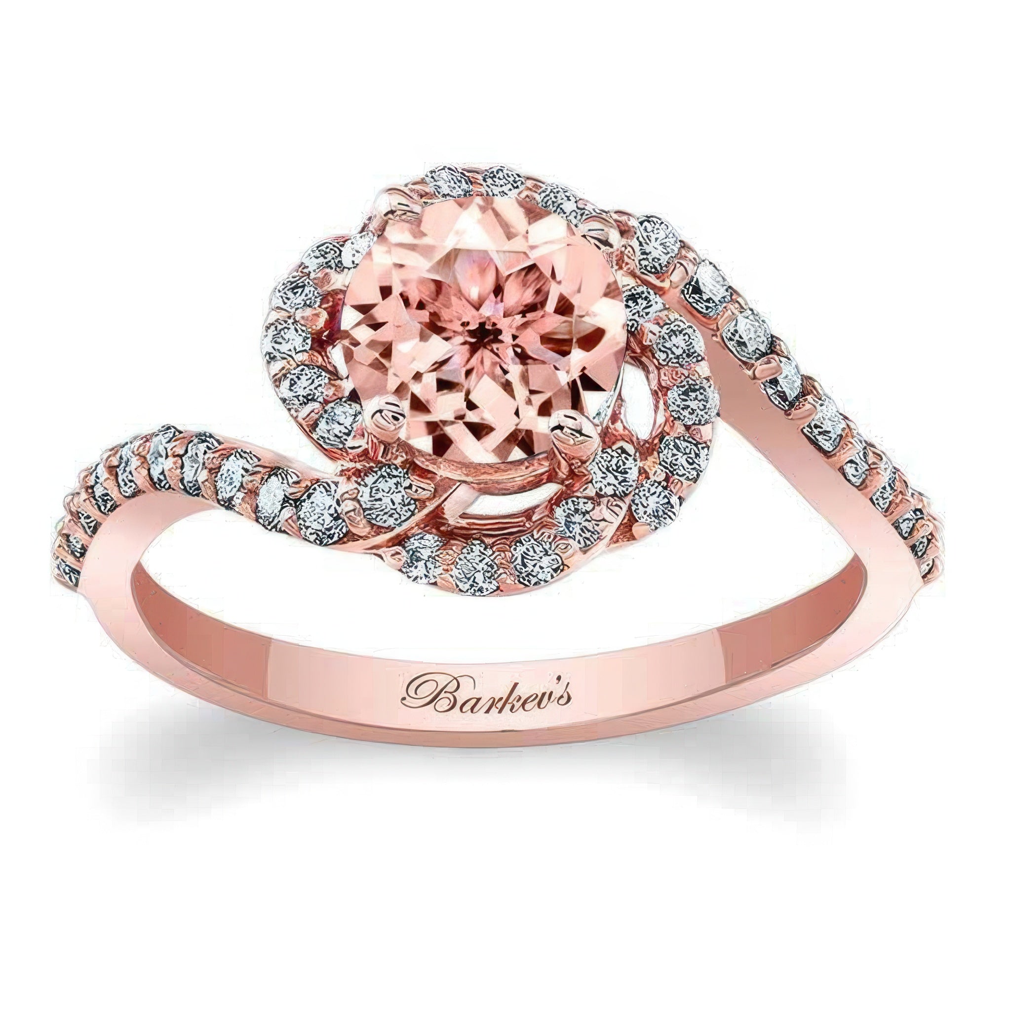 Thin Band Morganite Engagement Ring
