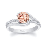 Simple 1 Carat Round Morganite Ring