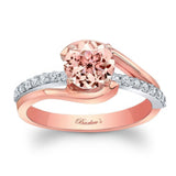Simple 1 Carat Round Morganite Ring