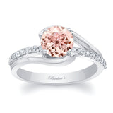 Simple 1 Carat Round Morganite Ring