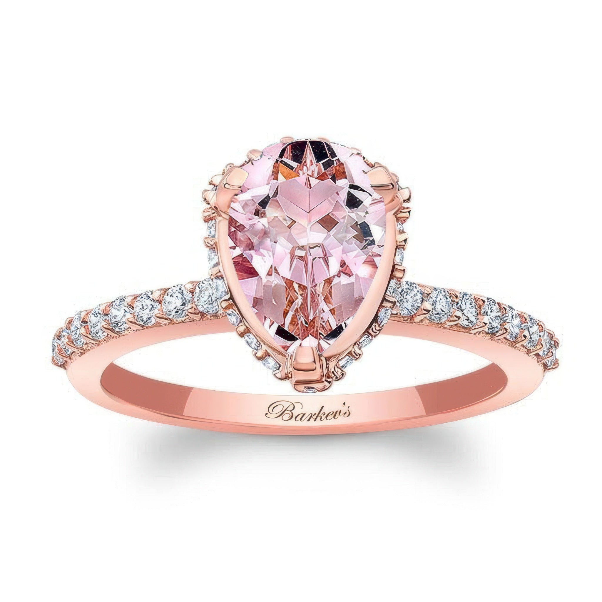 Teardrop Morganite Engagement Ring