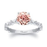 Art Deco Morganite And Diamond Engagement Ring