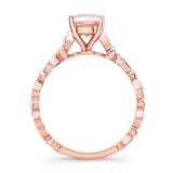 Art Deco Oval Morganite Engagement Ring