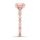 Art Deco Oval Morganite Engagement Ring