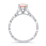 Art Deco Oval Morganite Engagement Ring