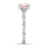 Art Deco Oval Morganite Engagement Ring