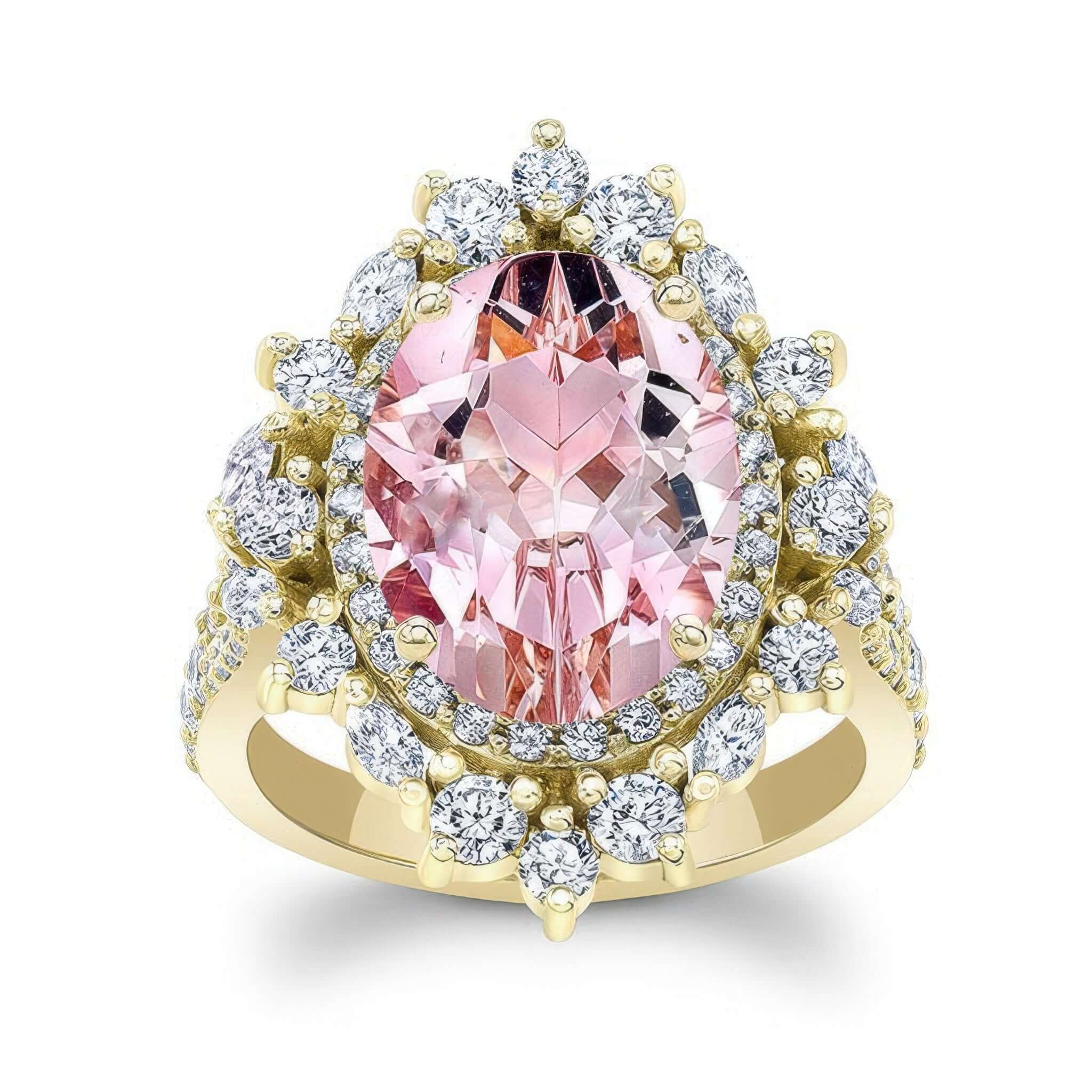5 Carat Oval Morganite Ring